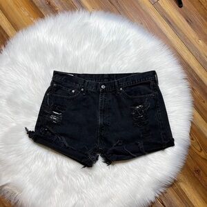 Levi Jeans Shorts Cut Off Distressed